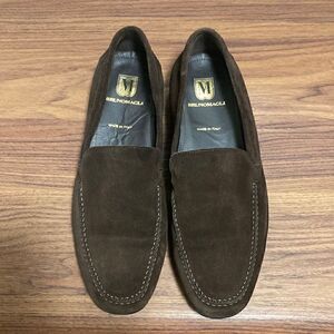 Bruno Magli Encino Casual Vamp Brown Suede Mens Loafers. Size 8 M.